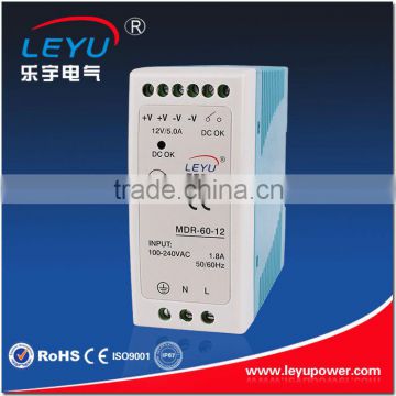 Mini Din rail power supply 12v 5a power supply CE RoHS approved MDR-60-12 power supply