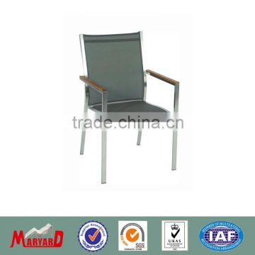 304 stainless steel garden chair with batyline sling