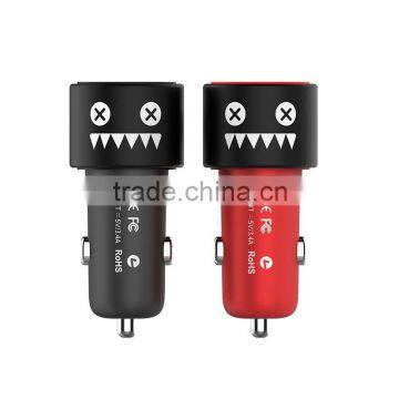 Cute custom usb car charger for young people