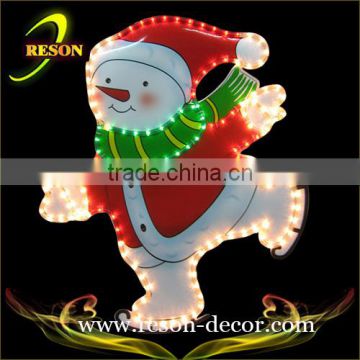 64*76cm PVC rope lighting Dancing Snowman christmas light