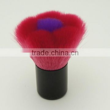 Synthetic hair flower shape colorful makeup powder kabuki brush