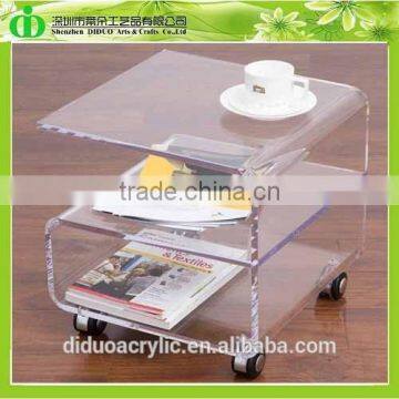 DDH-T136 Trade Assurance Modern Acrylic Side Table With Casters