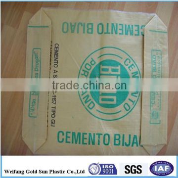 20-50kg environmental recycled pp pvc PE block bottom valve bag for agriculture and plastic granules