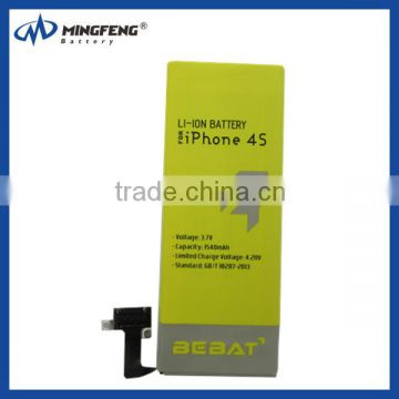 Bebat Hot selling battery For iPhone 4S 1430mAh 3.7V Lithium Polymer Replacement Battery top quality phone batteries with open
