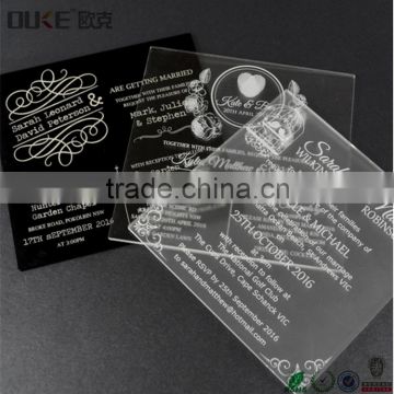 imports from china wedding card design cheap acrylic invitation