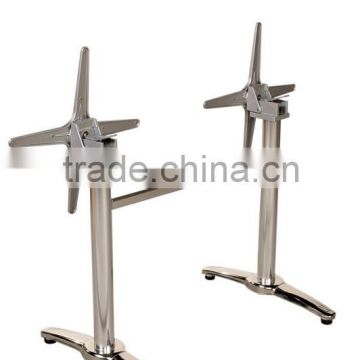 Double foot foldable aluminum round tube Table Base CS202