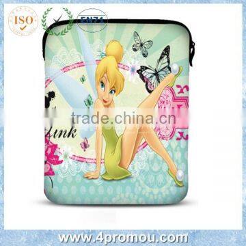 Girl Neoprene zipper tablet bag laptop sleeve for school