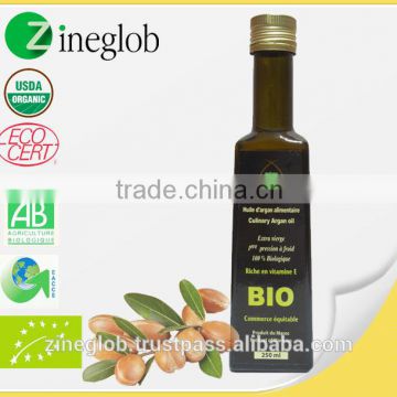 Pure argan oil edible 250 ml in Clair Artizanal Glass Bottle