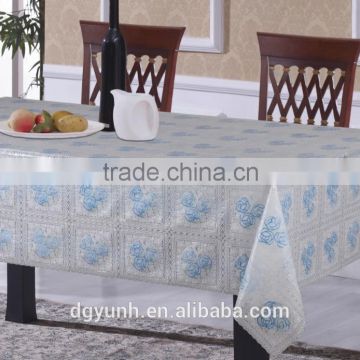 2015 Hot sals Small Printing Unit Elements Cycle Pvc Tablecloth with straight edge