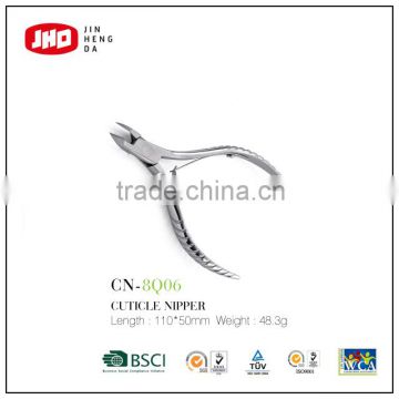 Stainless steel nail nipper cutter with raised handle