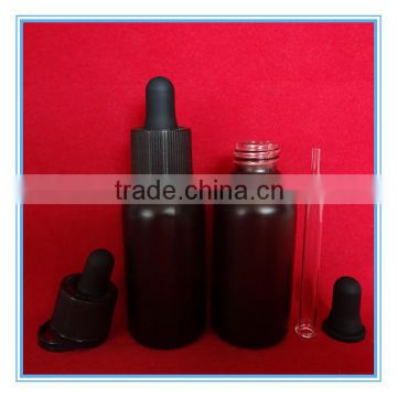 glass e cig liquid bottle 15ml 30ml 50ml 100ml square/round/rectangular black frosted glass dropper