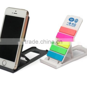 Top quality foldable mobile phone stand with memo pad