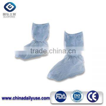 Medical disposable PE waterproof boot cover with elastic
