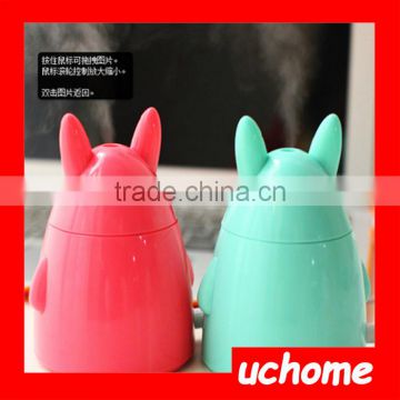 UCHOME Mini Cute Rabbit Shape 80ml Water Capacity USB DC 5V Aroma Atomizer & Ultrasonic Air Humidifier For Home Office Use