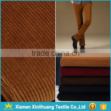 Nice Price 98% Cotton 2% Spandex 28 Wale Stretch Corduroy Fabric for Pants