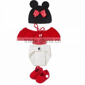 Wholesale 4pcs set Christmas gift crochet newborn photography prop M5032826