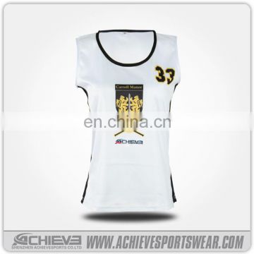 2015 custom sublimated netball uniforms /netball wear sport compression suits