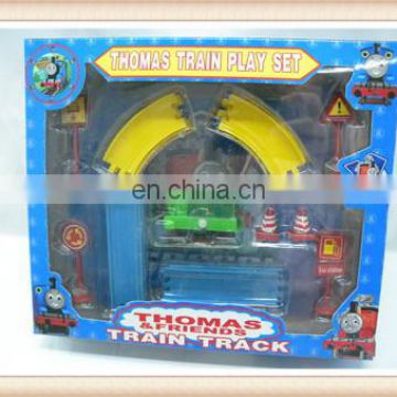 kids assemble Funny wind up thomas train toys with road sign railway toys
