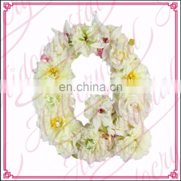 Aidocrystal White Floral Letters Bridal Wedding Birthday Home Flower Letter Names Decoration