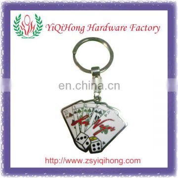 hot-selling playing card shape metal keychain
