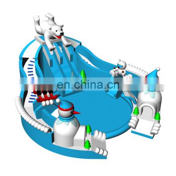 Polar Bear Themed Water Sports Equipment Slide Pool Inflatable Water Park Games