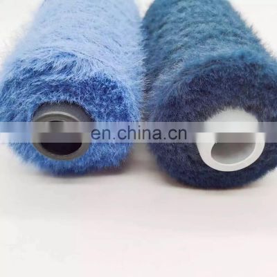 Loop yarn feather    High Quality Recycled Cotton Acrylic Blended Yarn knitting  fabric   bedsheet china wenzhou