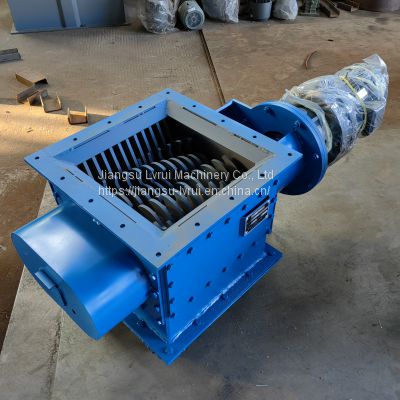 Electric biaxial crushing valve B500*500 horizontal and vertical installation