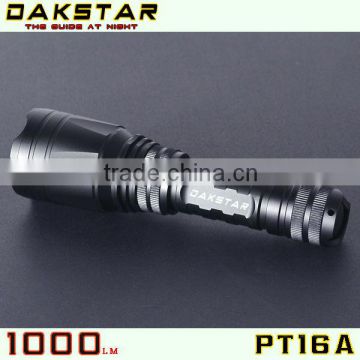 DAKSTAR PT16A XML T6 18650 Deep Reflector Long Shot Rechargeable Aluminum Hunting 1000 Lumen LED Flashlight With CREE