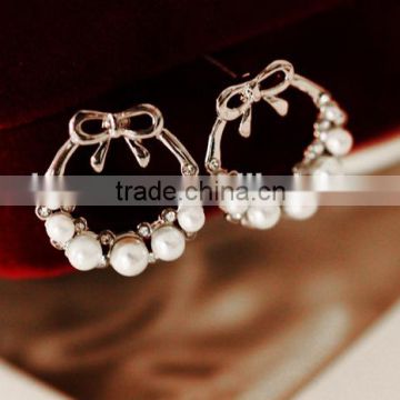Ring Pearl Earrings Elegant Pearl Earrings Pearl Jewellery Bride Earrings