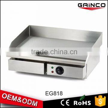 2016 best selling Counter top stainless steel electric griddle with CE EG818