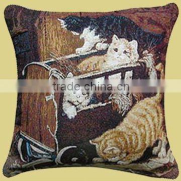 Charming Comfortable Four Lovely Cats Animal Design Printed Red Sofa Cushion CT-029