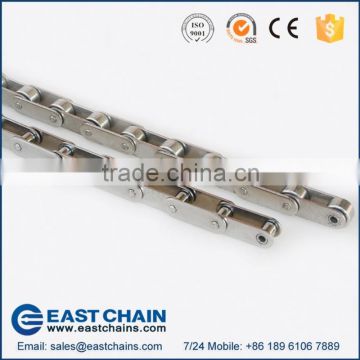 A series heavy duty double pitch 38.1mm 304 stainless steel conveyor chain C2062H with big roller