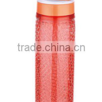 2015 hot sale 28oz plastic ice sports water bottle with straw and carry bag/Sport travel water bottle /Drinking water bottle