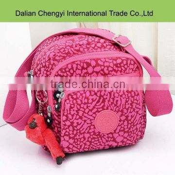 wholesale pink cottton fancy cotton shoulder bags with multi pockets