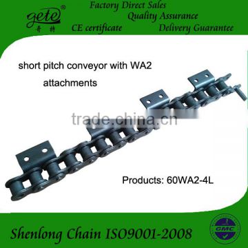 Steel conveyor chain with attachments 60WA2-4L