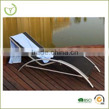 Lounger chair Iron /aluminum beach lounger chair for swimming pool used stacking packing