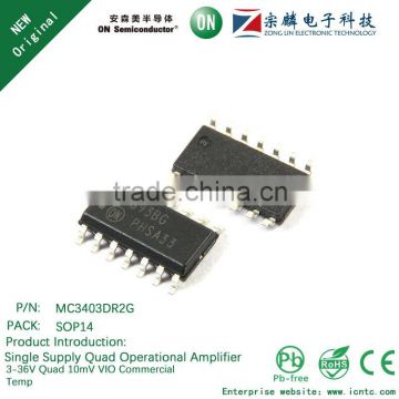 Genuine original MC3403DR2G SOP14 Single Supply Quad Operational Amplifier 3-36V