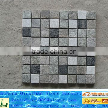 quartz mosaic tiles white and green mixed color Square mosaics tile