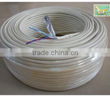 2 pair telephone cable with color PE 0.4MM,0.5MM solid copper conductor telephone cable