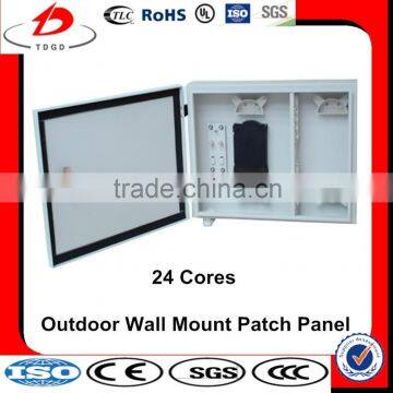 Outdoor Wall Mount 24 Core Fiber Optic Patch Panel