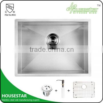 China Supplier Handmade Undermount Stainless Steel Corner Sink For Kitchen Used 2318