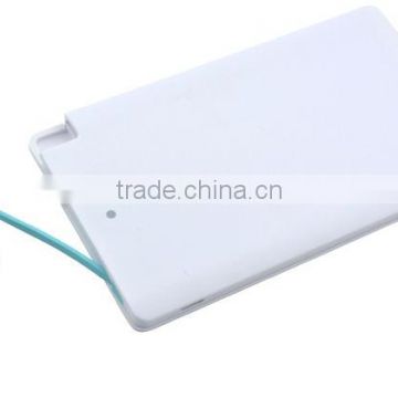 Plastic case Custom logo credit card ultra-thin power bank 2500mAh