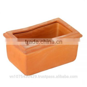 Rectangle Ceramic flower pots , Mini terracotta pots wholesale, cheap ceramic flower pots