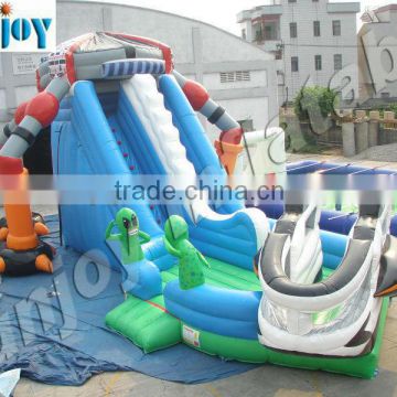 2016 hot sale Inflatable spaceship slide games park equipment for kids and adult