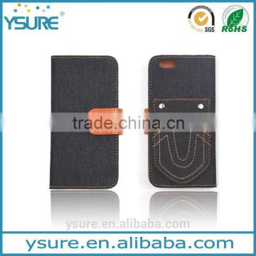 Unique Design Pure Color Fabric Wallet Leather Phone Case For Asus Zenfone Zoom with PVC ID and credit card slots