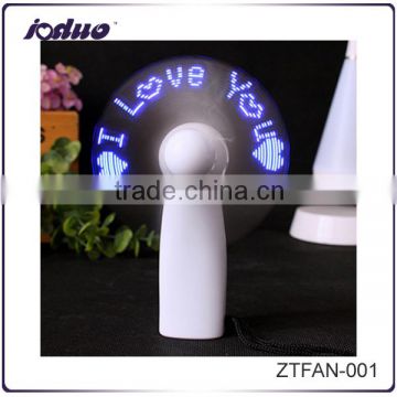 New Products Customized Promotion Gift DIY Flash Message Mini Led Fan