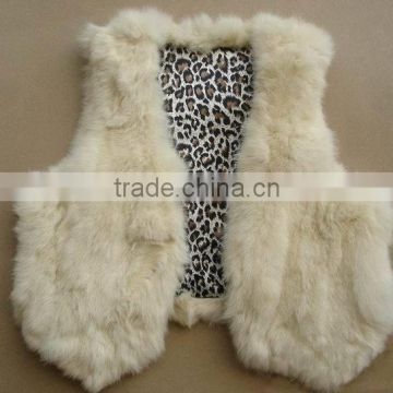 Hot selling rabbit fur vest/genuine fur vest