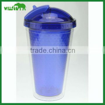 16oz double wall acrylic tumbler with straw wholesale