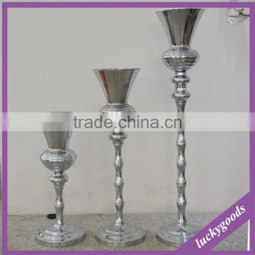 metal silver wedding decoration vase in different sizes