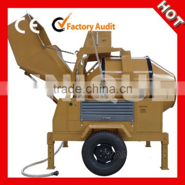 JZR350 concrete mixer with diesel engine and tip feeding